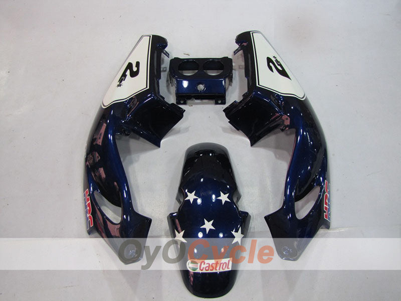 Injection Fairing kit for 90-94 CBR250RR - Red, Blue - Castrol #OYO87902956