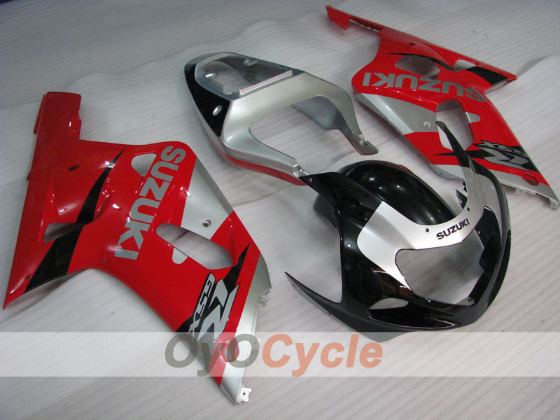 Injection Fairing kit for 01-03 GSX R600 - Red, Silver - Factory Style #OYO87905125 Secondary image
