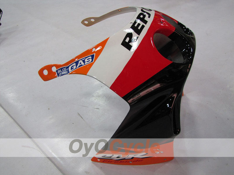 Injection Fairing kit for 90-94 CBR250RR - Red, Orange - Repsol #OYO87902971