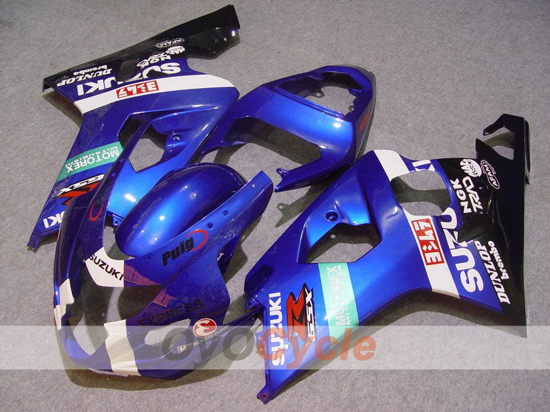 Injection Fairing kit for 04-05 GSXR600 - Blue, Black - DUNLOP #OYO87901174 Main image