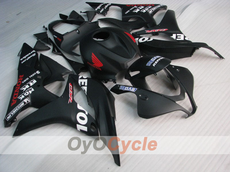 Injection Fairing kit for 07-08 CBR600RR - Black, Matte - Repsol #OYO87900433 Main image