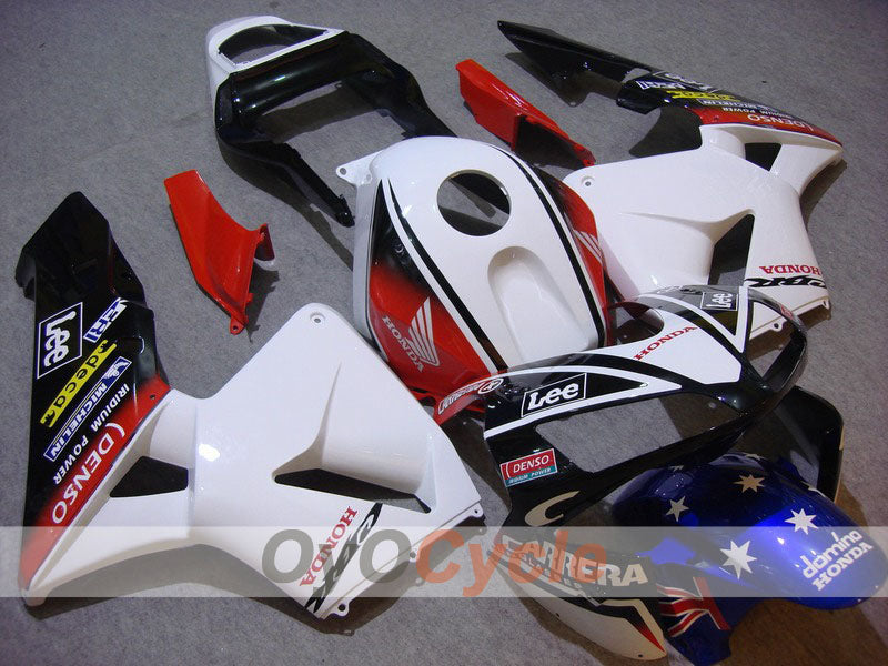 Injection Fairing kit for 03-04 CBR600RR - White, Black - Lee #OYO87902534