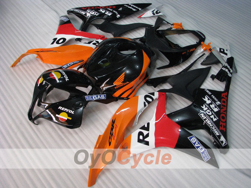 Injection Fairing kit for 07-08 CBR600RR - Orange, Black, Matte - Repsol #OYO87900434 Main image