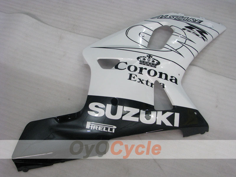 Injection Fairing kit for 00-03 GSX R750 - White, Black - Corona #OYO87901023