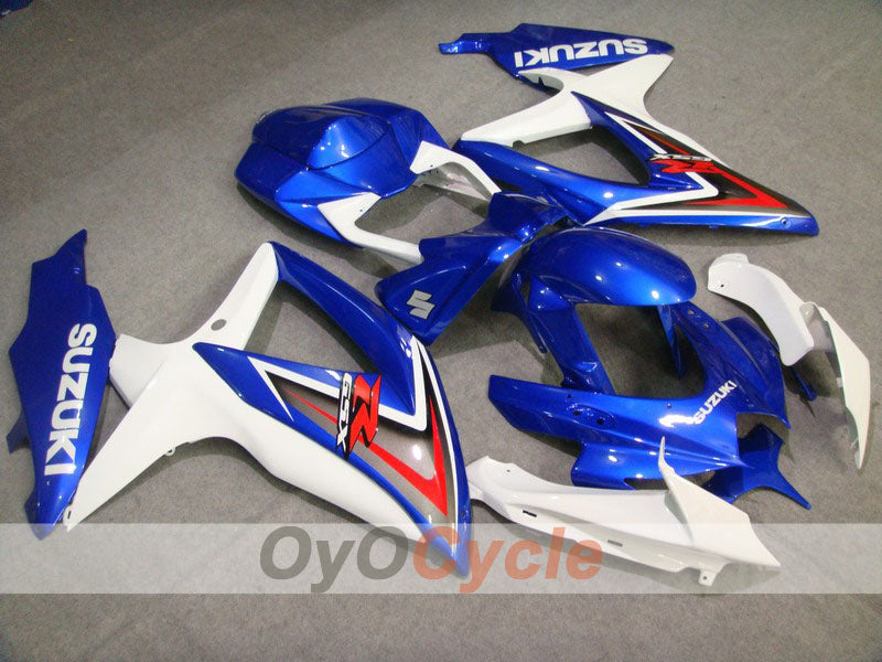 Injection Fairing kit for 08-10 GSX R600 - Blue, White - Factory Style #OYO87901662 Main image