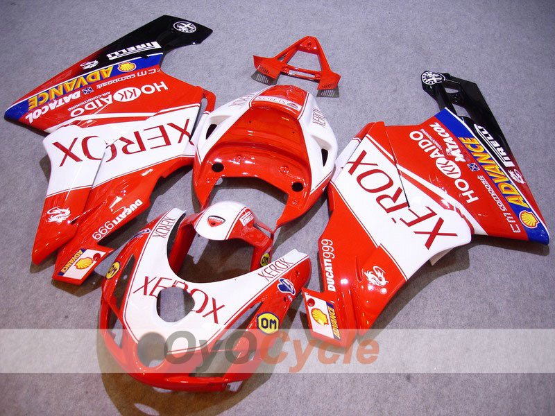 Injection Fairing kit for 03-04 Ducati 999 - Orange, White - Xerox #OYO87902364 Main image