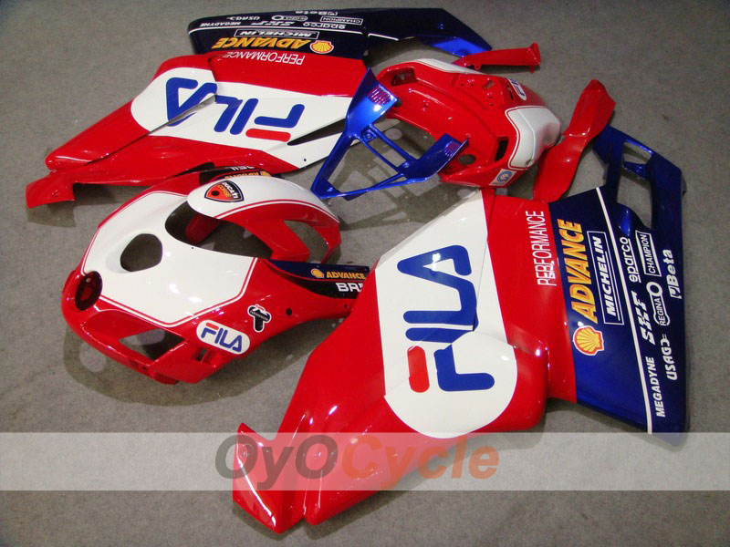 Injection Fairing kit for 05-06 Ducati 999 - Red, Blue - FILA #OYO87902376 Main image