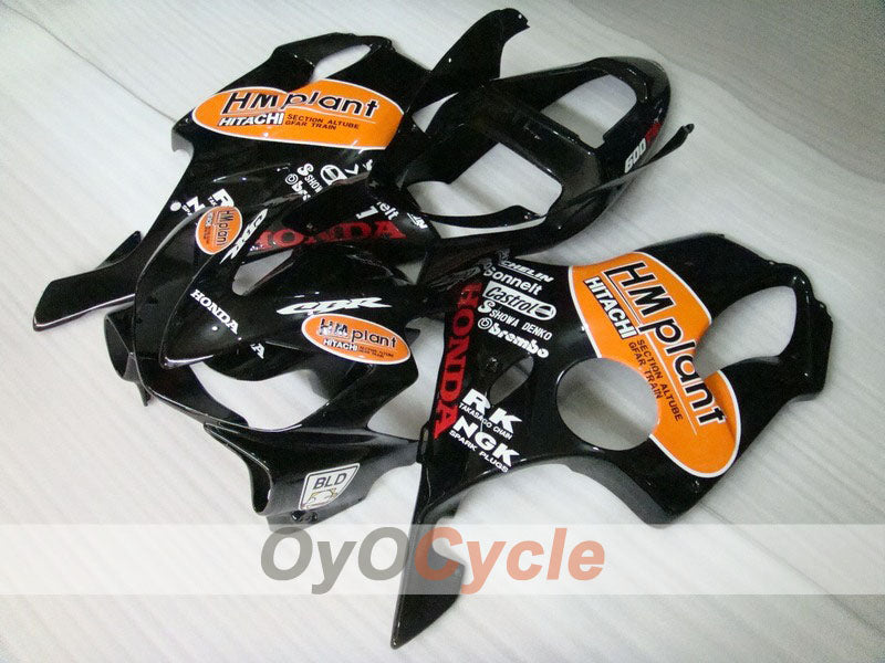 Injection Fairing kit for 01-03 CBR600F4i - Orange, Black - Castrol #OYO87900157