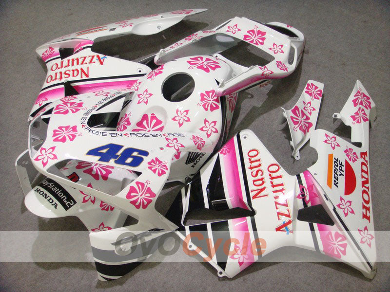 Injection Fairing kit for 03-04 CBR600RR - White, Pink - Nastro Azzurro #OYO87902546 Main image