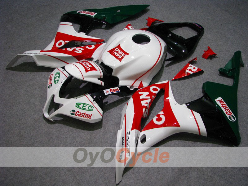 Injection Fairing kit for 07-08 CBR600RR - Red, White - San Carlo #OYO87900437 Main image