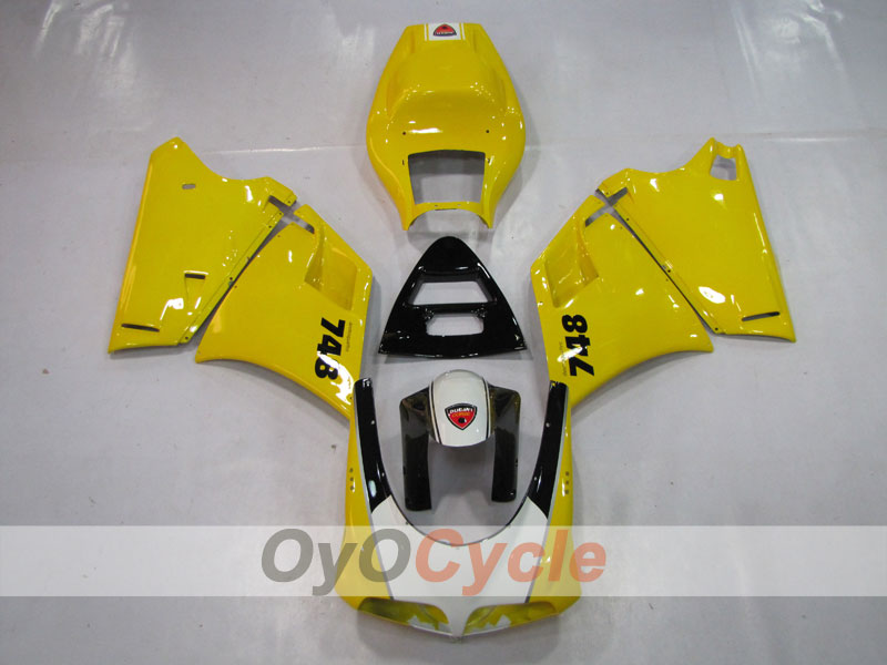 Injection Fairing kit for 94-02 Ducati 748 - Yellow, Black - Factory Style #OYO87902048 Main image