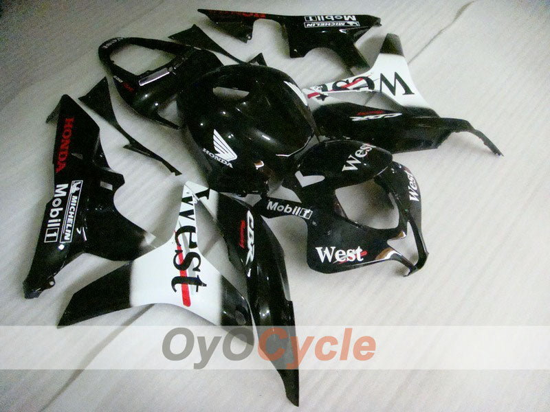 Injection Fairing kit for 07-08 CBR600RR - White, Black - West #OYO87900441