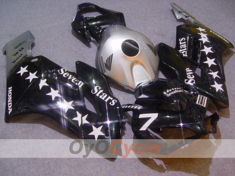 Injection Fairing kit for 04-05 CBR1000RR - Black, Silver - SevenStars #OYO87900547 Main image