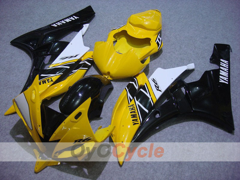 Injection Fairing kit for 06-07 YZF-R6 - Yellow, Black - MOTUL #OYO87900940 Main image