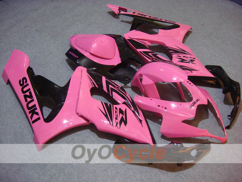 Injection Fairing kit for 05-06 GSX R1000 - Black, Pink - Factory Style #OYO87902017 Main image