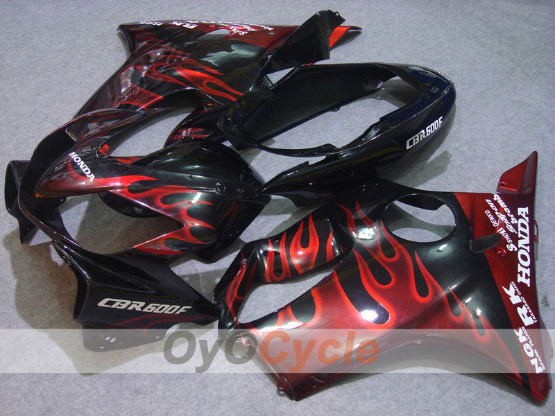 Injection Fairing kit for 04-07 CBR600F4i - Red, Black - Flame #OYO87902779 Main image
