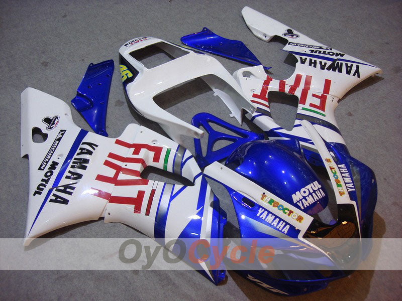 Injection Fairing kit for 98-99 YZF-R1 - Blue, White - FIAT, MICHELIN, MOTUL #OYO87900737 Main image