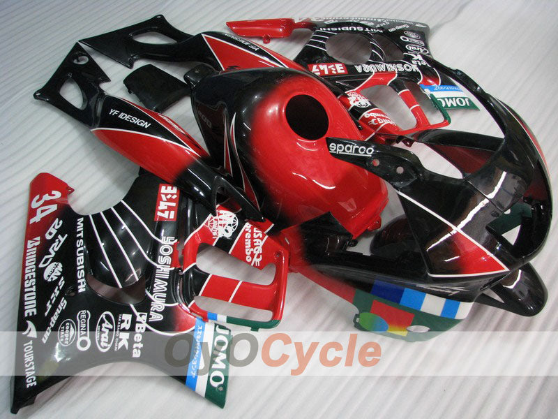 Injection Fairing kit for 95-96 CBR600F3 - Red, Black - JOMO #OYO87900021 Main image