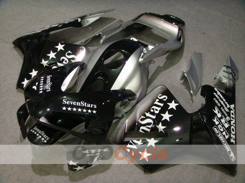 Injection Fairing kit for 03-04 CBR600RR - Black, Silver - SevenStars #OYO87902550