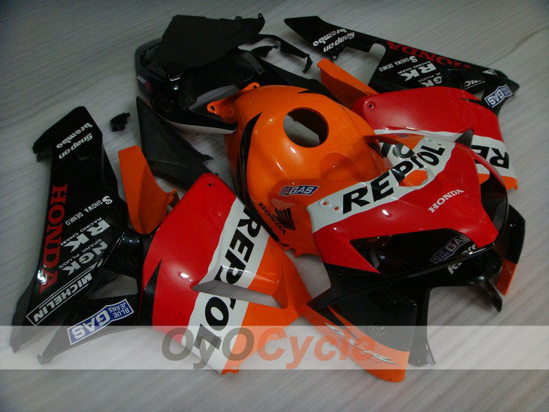 Injection Fairing kit for 05-06 CBR600RR - Orange, Black - MICHELIN, RK, Repsol #OYO87900338 Main image