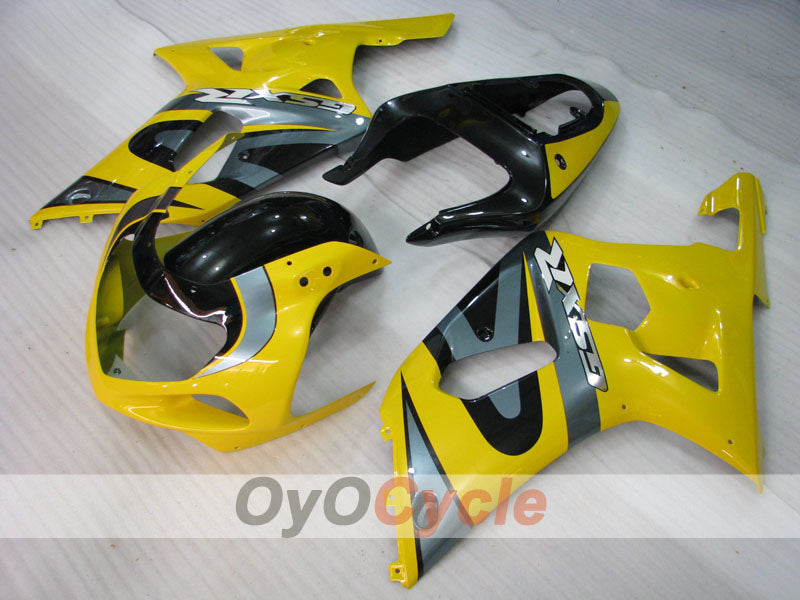 Injection Fairing kit for 00-03 GSX R750 - Yellow, Black - Factory Style #OYO87905148 Main image
