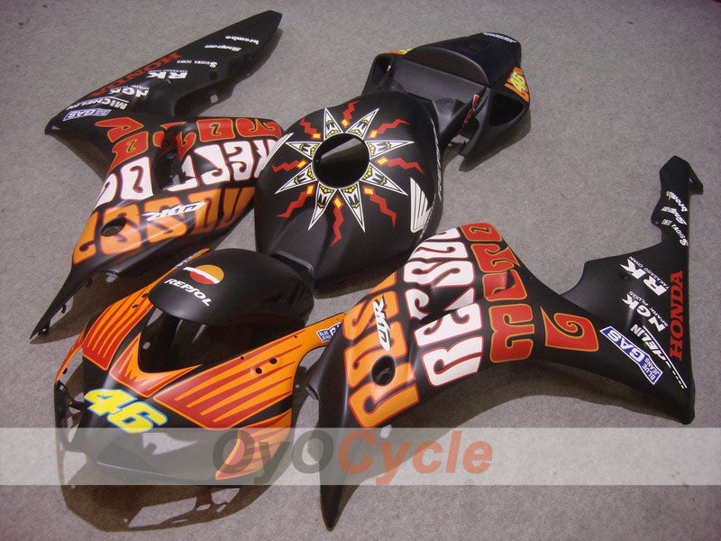 Injection Fairing kit for 06-07 CBR1000RR - Orange, Black, Matte - Rossi #OYO87900646 Main image