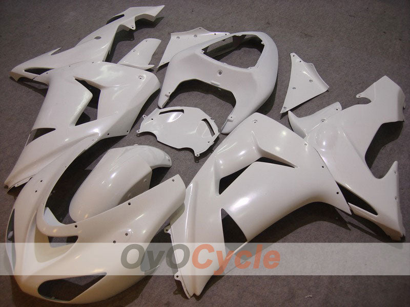 Injection Fairing kit for 06-07 NINJA ZX-10R - White - Factory Style #OYO87901567 Main image