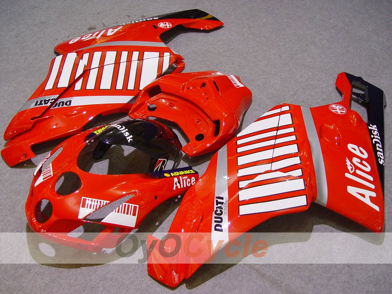 Injection Fairing kit for 05-06 Ducati 999 - Red, Black - Alice #OYO87902366