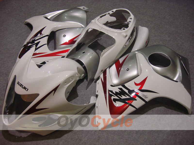 Injection Fairing kit for 08-20 GSXR1300 Hayabusa - White, Silver - Factory Style #OYO87902663 Main image