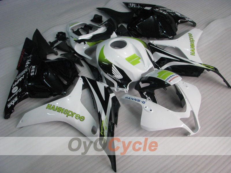 Injection Fairing kit for 09-12 CBR600RR - White, Black - HANN Spree #OYO87900447