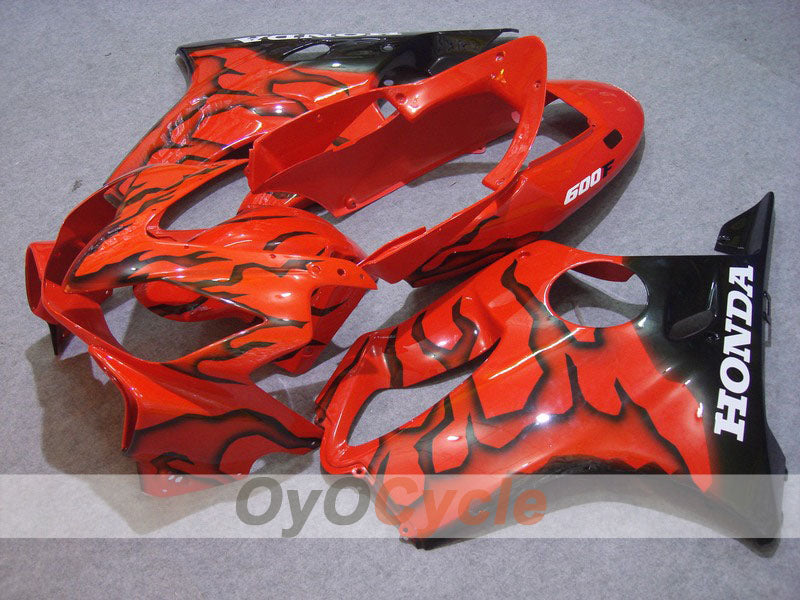 Injection Fairing kit for 04-07 CBR600F4i - Red, Black - Flame #OYO87900199 Main image