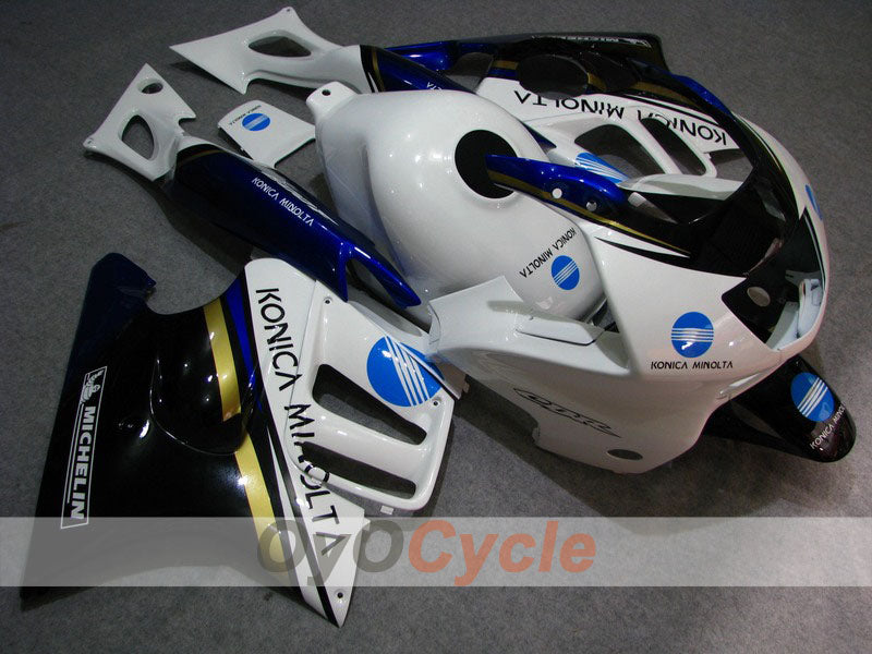 Injection Fairing kit for 95-96 CBR600F3 - White, Black - Konica Minolta #OYO87900022 Main image