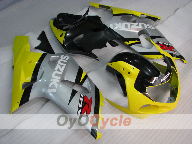Injection Fairing kit for 00-03 GSX R750 - Yellow, Black - Factory Style #OYO87901076 Main image