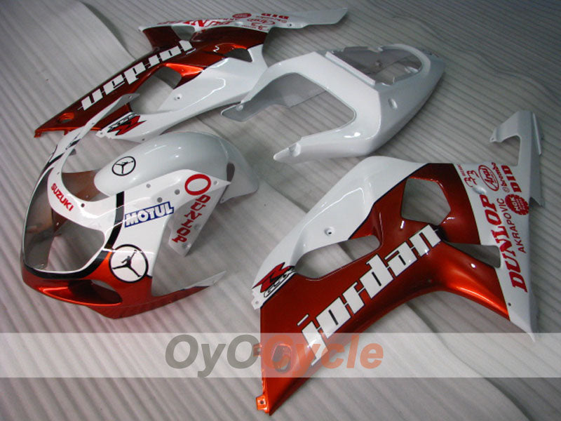 Injection Fairing kit for 00-02 GSX R1000 - Red, White - MOTUL #OYO87905191 Main image