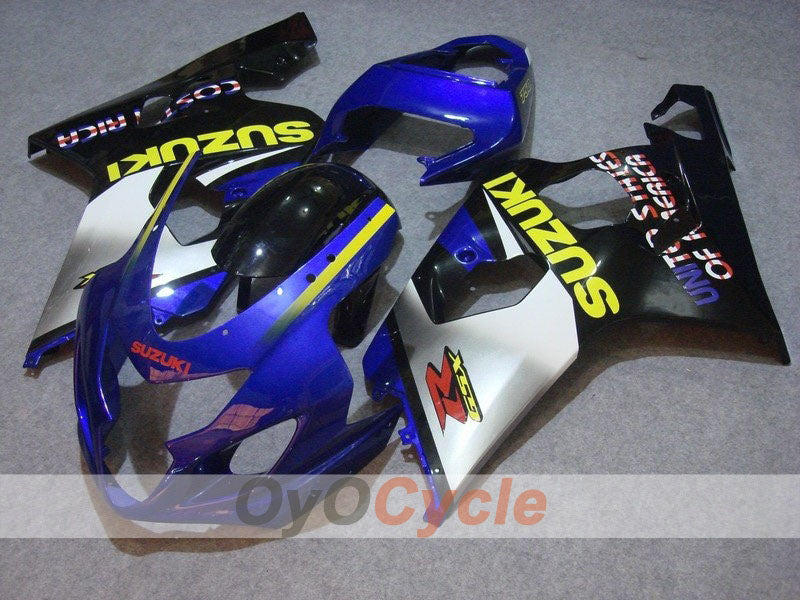 Injection Fairing kit for 04-05 GSX R750 - Blue, Silver - Factory Style #OYO87901184 Main image