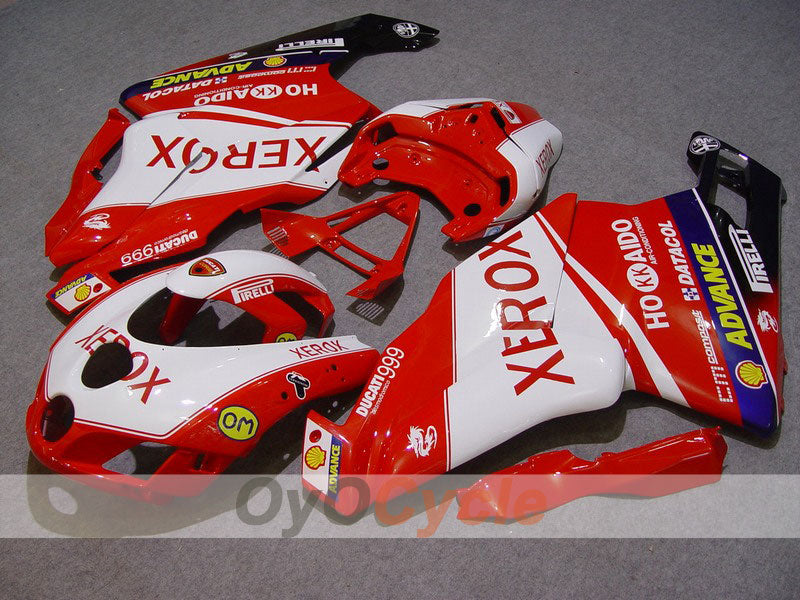 Injection Fairing kit for 05-06 Ducati 999 - Red, White - Xerox #OYO87902385