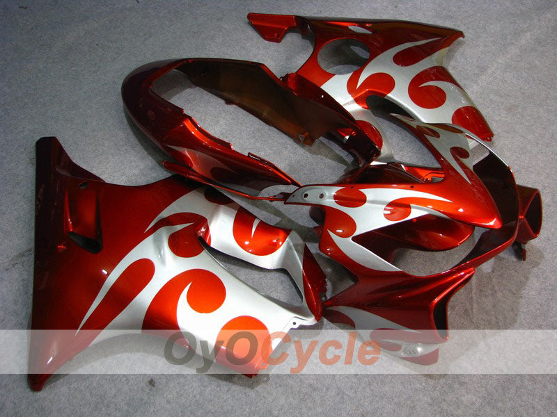Injection Fairing kit for 04-07 CBR600F4i - Red, White - Flame #OYO87900201 Main image