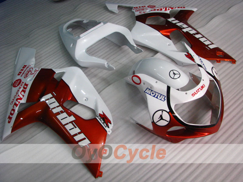 Injection Fairing kit for 00-03 GSX R750 - Red, White - MOTUL #OYO87905145 Main image