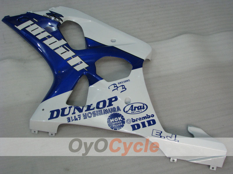 Injection Fairing kit for 00-03 GSX R750 - Blue, White - Jordan #OYO87905172