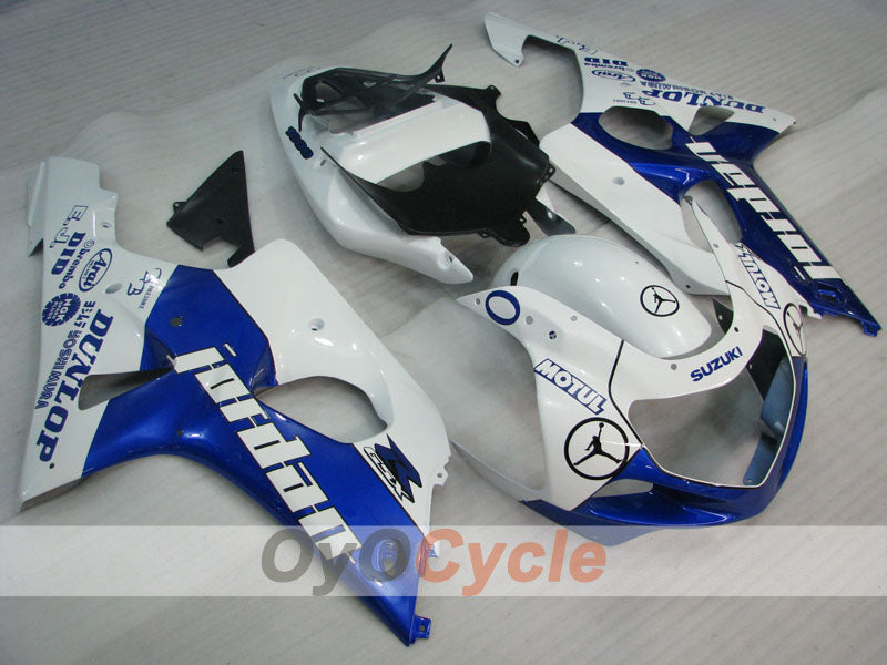 Injection Fairing kit for 01-03 GSX R600 - Blue, White - DUNLOP, Jordan #OYO87905117 Secondary image