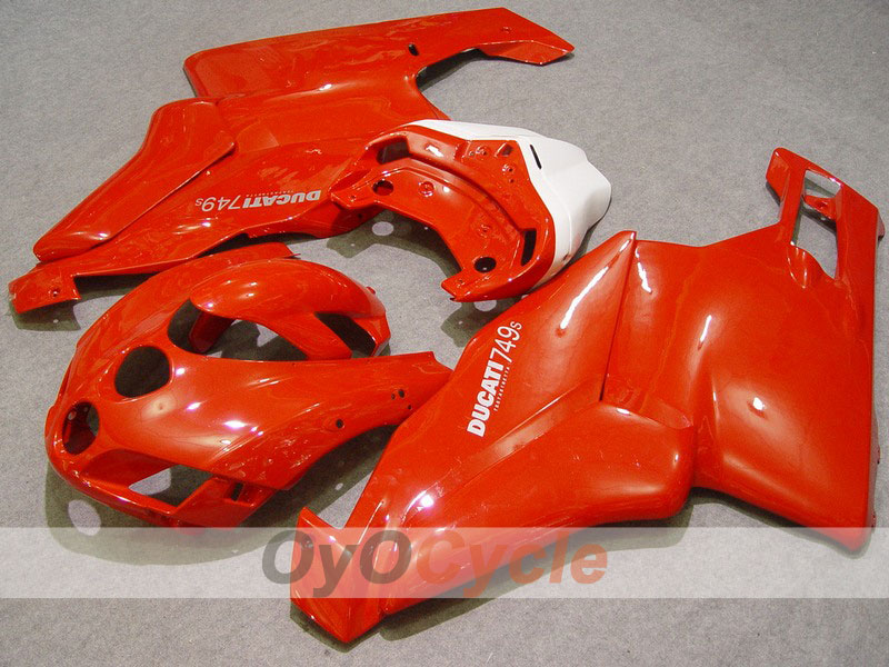 Injection Fairing kit for 05-06 Ducati 749 - Red, White - Factory Style #OYO87902152