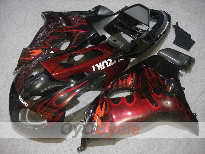 Injection Fairing kit for 98-03 TL1000R - Red, Black - Flame #OYO87903280 Main image