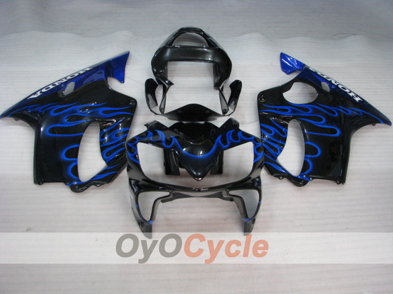 Injection Fairing kit for 01-03 CBR600F4i - Blue, Black - Flame #OYO87900150