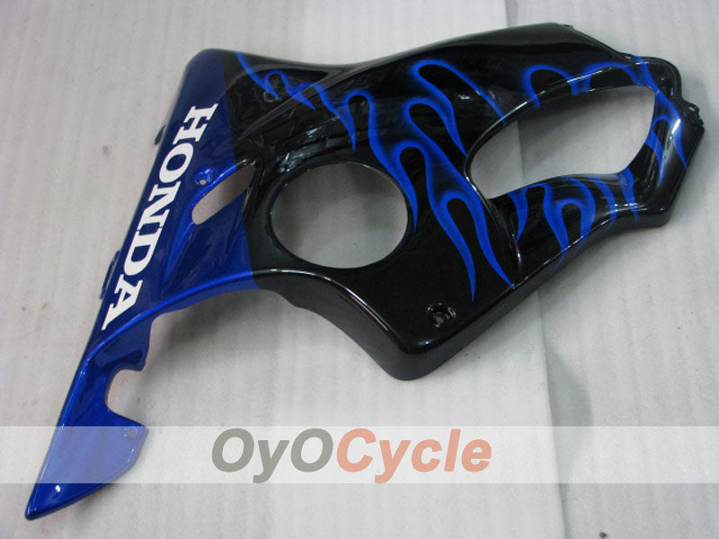 Injection Fairing kit for 01-03 CBR600F4i - Blue, Black - Flame #OYO87900150