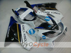 Injection Fairing kit for 01-03 CBR600F4i - White, Black - Konica Minolta, MICHELIN #OYO87900159