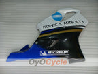 Injection Fairing kit for 01-03 CBR600F4i - White, Black - Konica Minolta, MICHELIN #OYO87900159