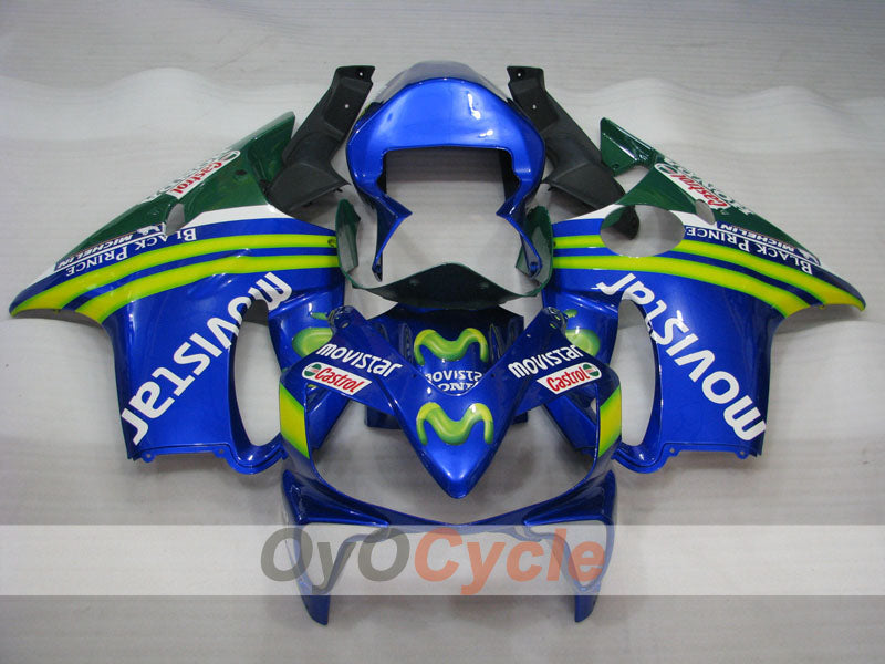 Injection Fairing kit for 01-03 CBR600F4i - Yellow, Blue - Castrol #OYO87900162 Secondary image