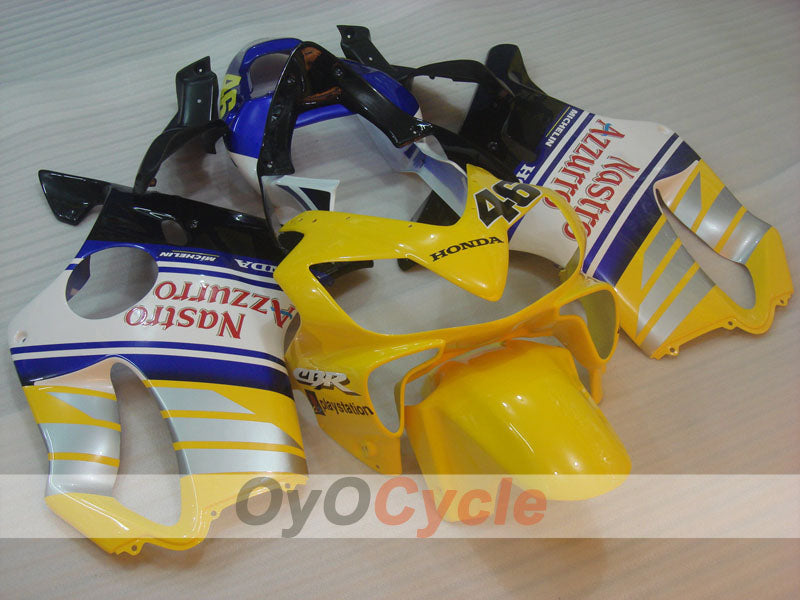 Injection Fairing kit for 01-03 CBR600F4i - Yellow, White - MICHELIN, Nastro Azzurro #OYO87900163 Main image