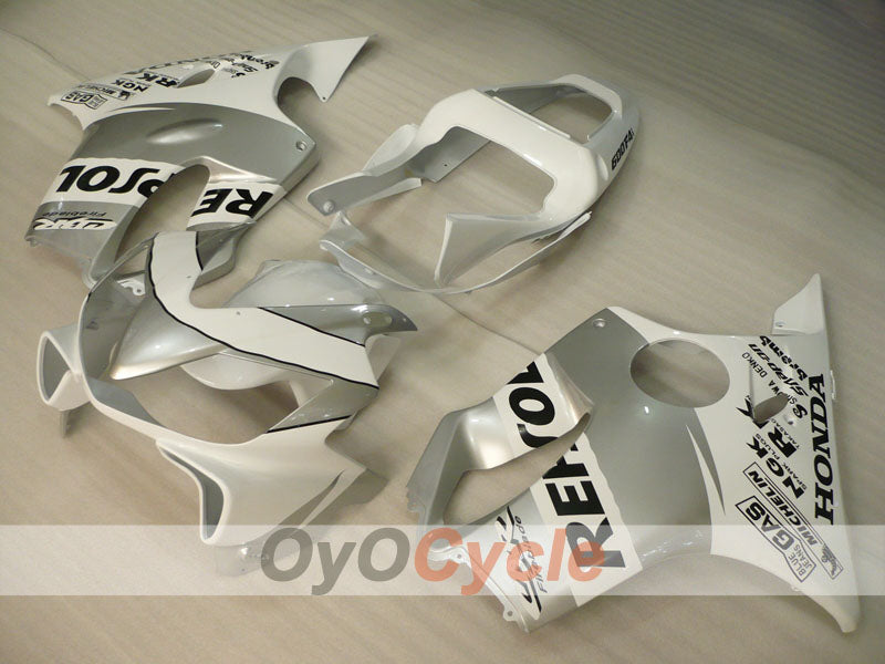 Injection Fairing kit for 01-03 CBR600F4i - White, Silver - Repsol #OYO87900185