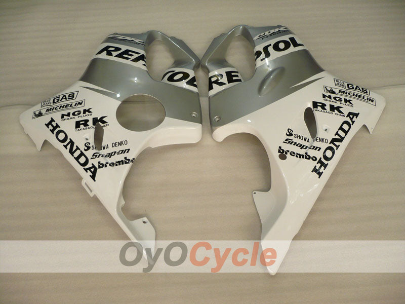 Injection Fairing kit for 01-03 CBR600F4i - White, Silver - Repsol #OYO87900185